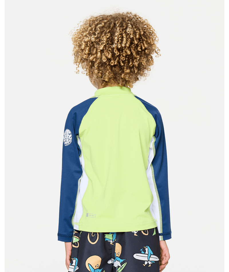 Rip Curl Shock Upf L/S-Boy in NAVY/LIME