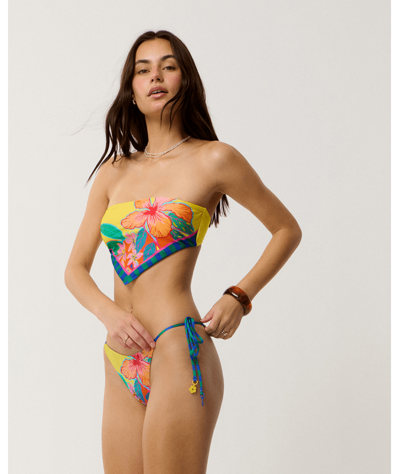Rip Curl Bliss Revo Tie Side Skimpy in YELLOW