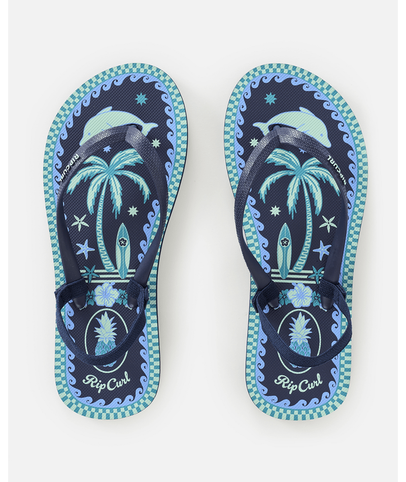 Rip Curl Mixed Bloom Open Toe-Girl in CORNFLOWER BLUE