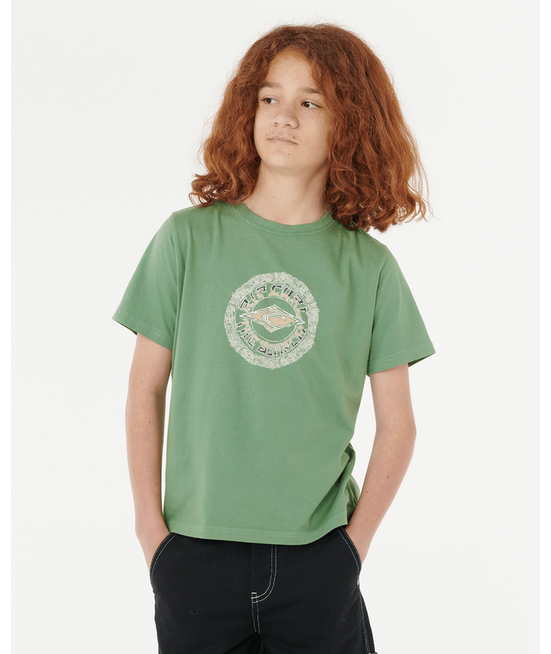 Rip Curl Tropic Daze Mandala Tee -Boy in GRASS GREEN