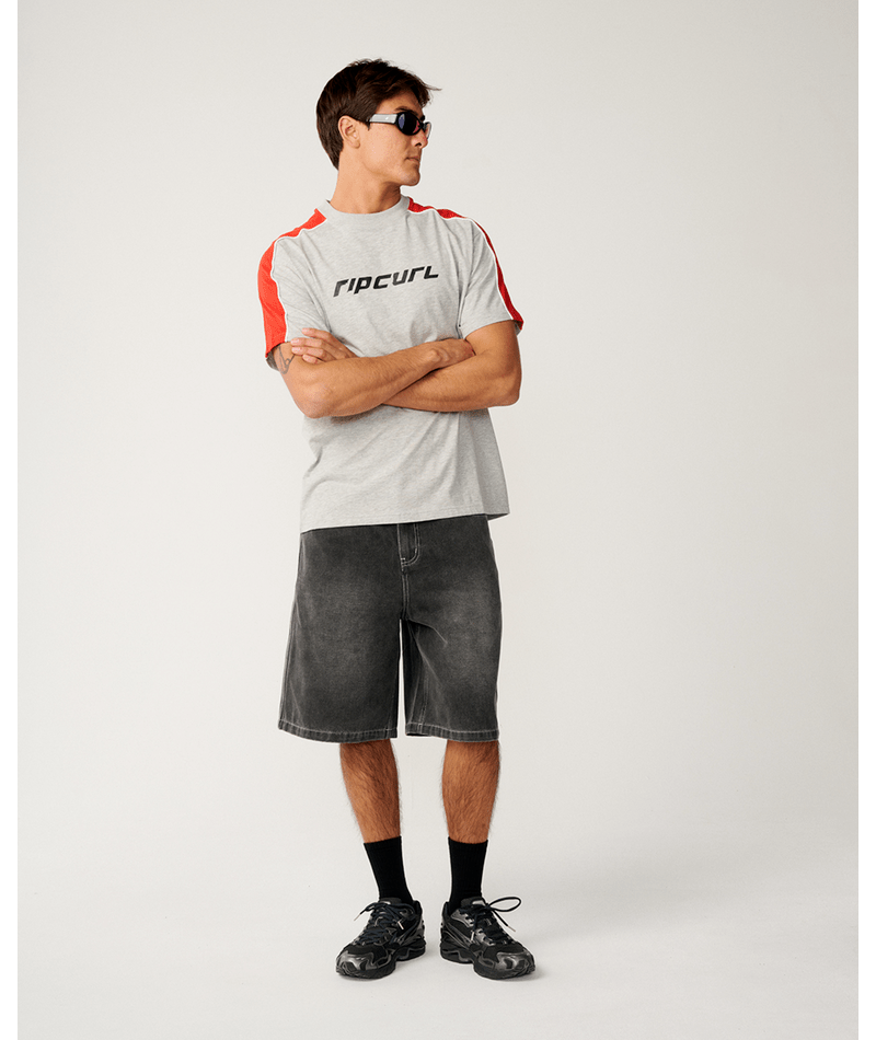 Rip Curl Archive Up Top Panel Tee in GREY MARLE