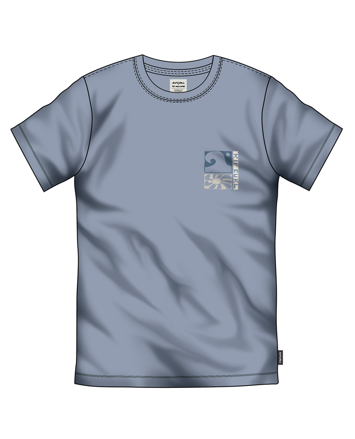 Rip Curl Aots Ty Coast Tee- Boy in SPRAY BLUE