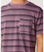 Rip Curl Disorder Stripe Tee in DUSTY PURPLE