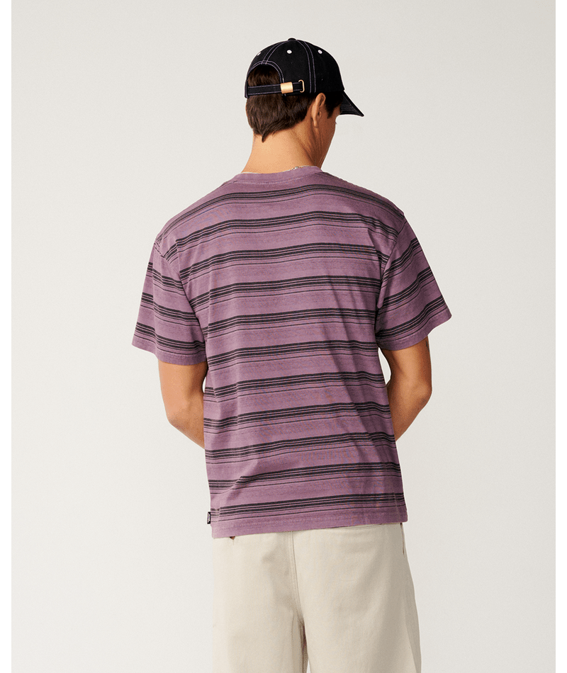 Rip Curl Disorder Stripe Tee in DUSTY PURPLE