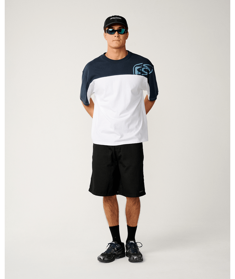 Rip Curl Archive Thrashed Panel Tee in WHITE