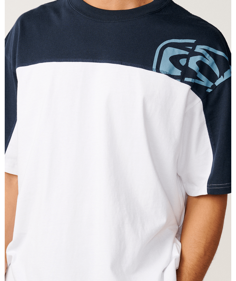 Rip Curl Archive Thrashed Panel Tee in WHITE