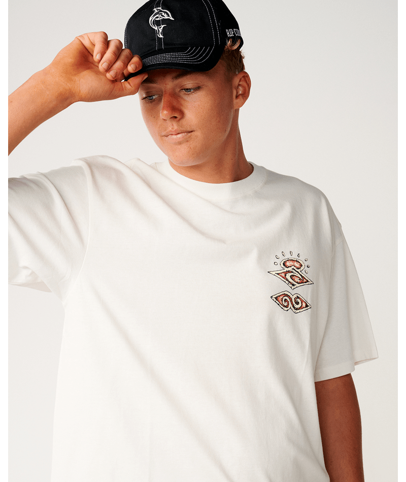 Rip Curl Disorder Boneyards Tee in BONE