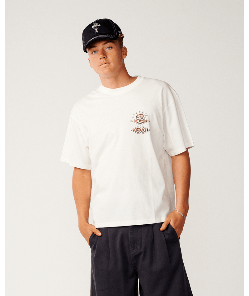 Rip Curl Disorder Boneyards Tee in BONE