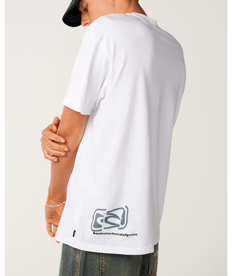 Rip Curl Archive Mashup Tee in WHITE