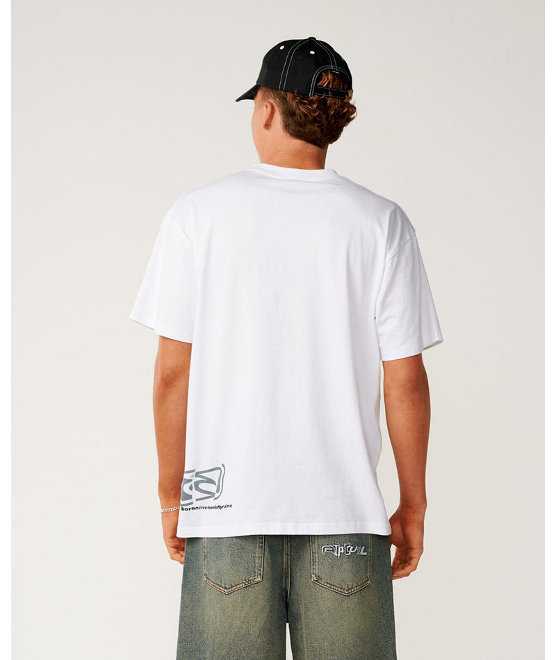 Rip Curl Archive Mashup Tee in WHITE