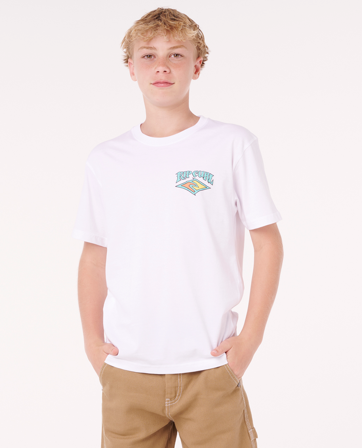 Rip Curl Dazed And Tubed Tee-Boy in WHITE
