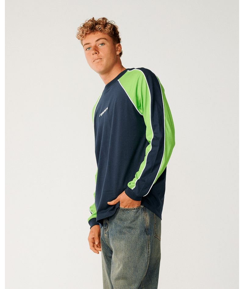 Rip Curl Archive Sandman Panel Ls Tee in DARK NAVY