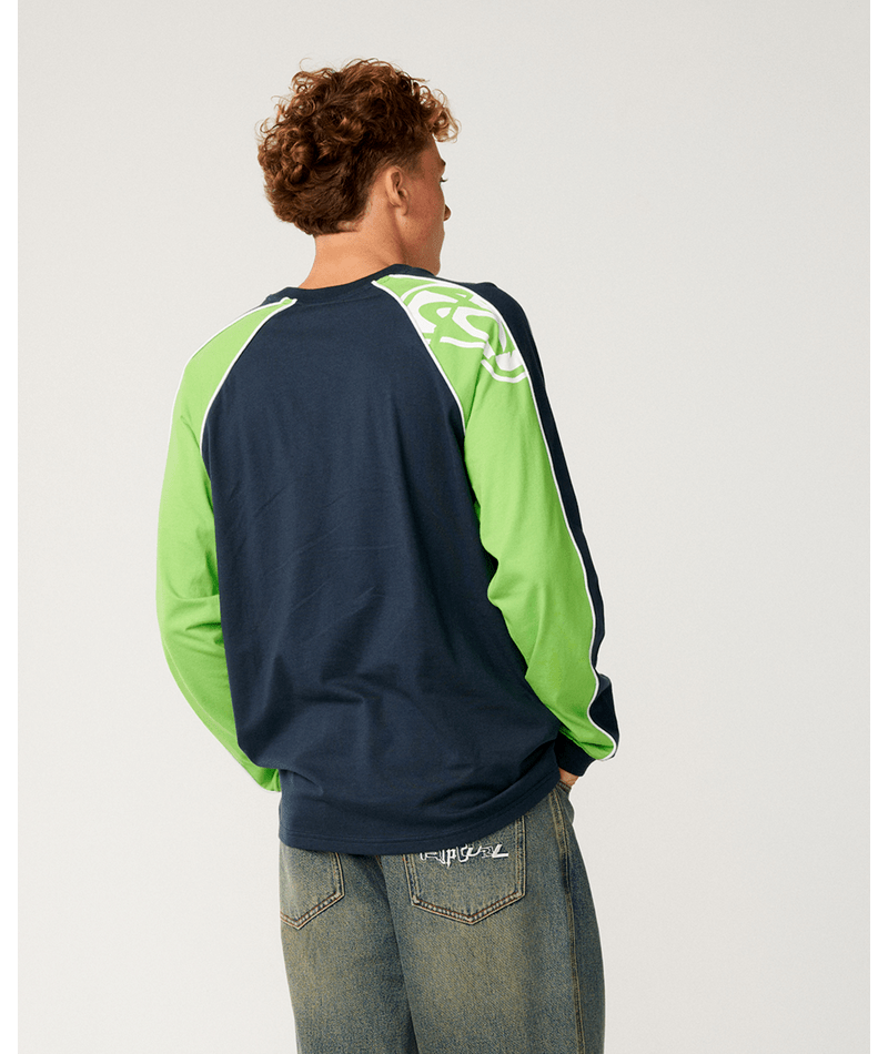 Rip Curl Archive Sandman Panel Ls Tee in DARK NAVY