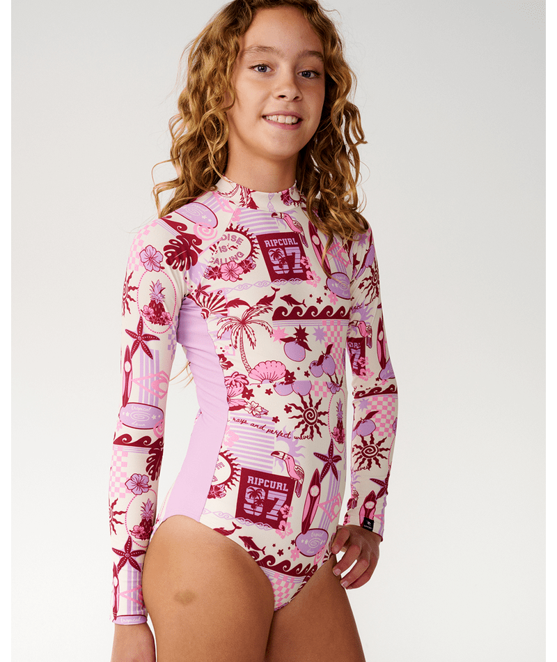 Rip Curl Costa Del Sol Ls Surfsuit-Girl in LILAC