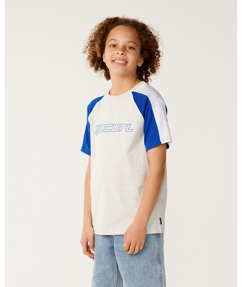 Rip Curl Panel Beater Tee-Boy in ELECTRIC COBALT