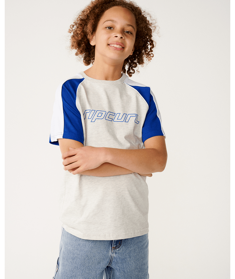 Rip Curl Panel Beater Tee-Boy in ELECTRIC COBALT