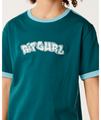 Rip Curl Surf Shack Logo Tee-Boy in BLUE GREEN