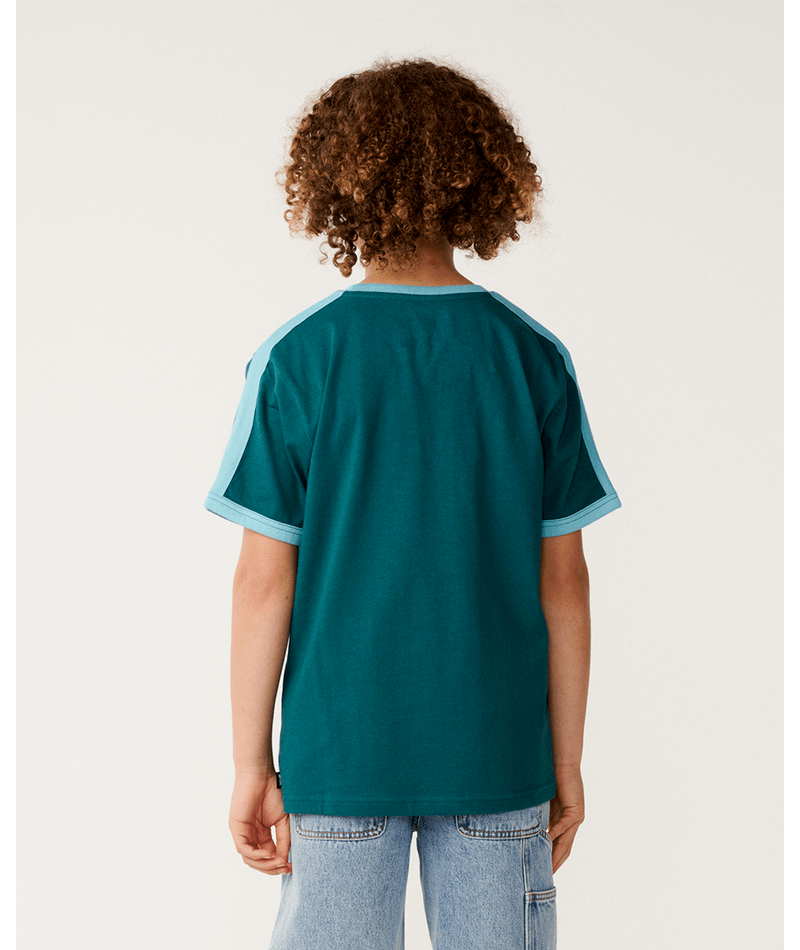 Rip Curl Surf Shack Logo Tee-Boy in BLUE GREEN