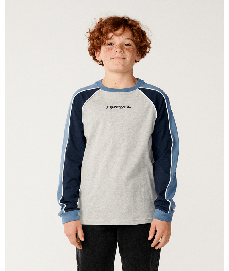 Rip Curl Archive Sandman Panel Ls Tee-B in GREY MARLE