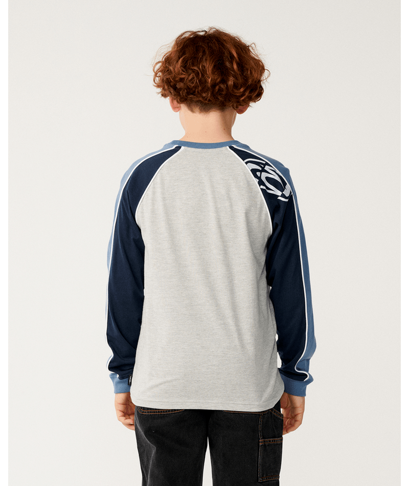 Rip Curl Archive Sandman Panel Ls Tee-B in GREY MARLE