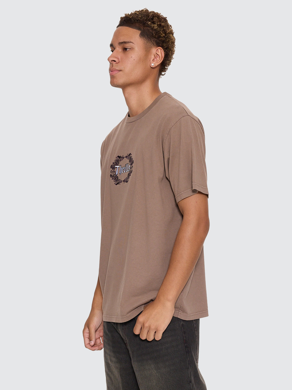 Thrills Co Wreath Of Desire Embro Merch Tee - Falcon in Falcon