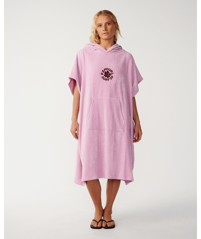 Rip Curl Icon Hooded Towel in MAUVE