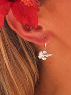 Malakai The Label Hibiscus Hoops Sterling Silver in Default Title