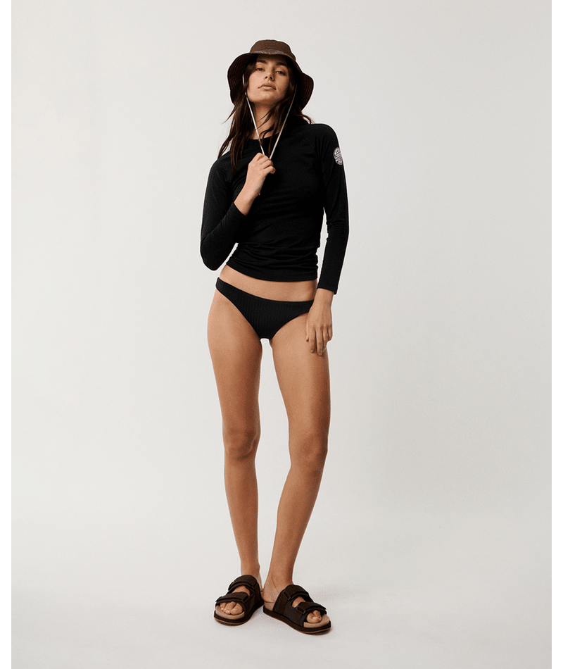 Rip Curl Classic Surf Upf Brushed L/S in BLACK