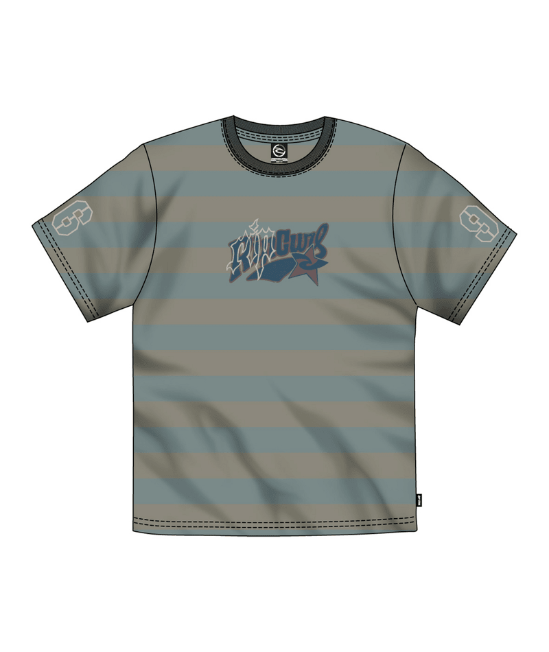 Rip Curl Archive Rota Stripe Tee in Light Moss
