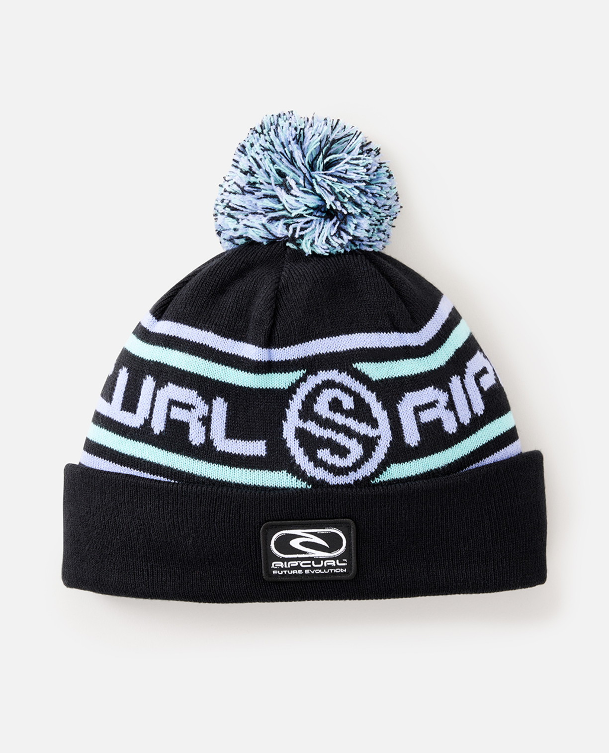 Rip Curl Pill Stripe Tall Beanie - Boy in BLACK