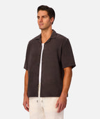 Industrie The Marbella Short Sleeve Shirt - Umber  in UMBER