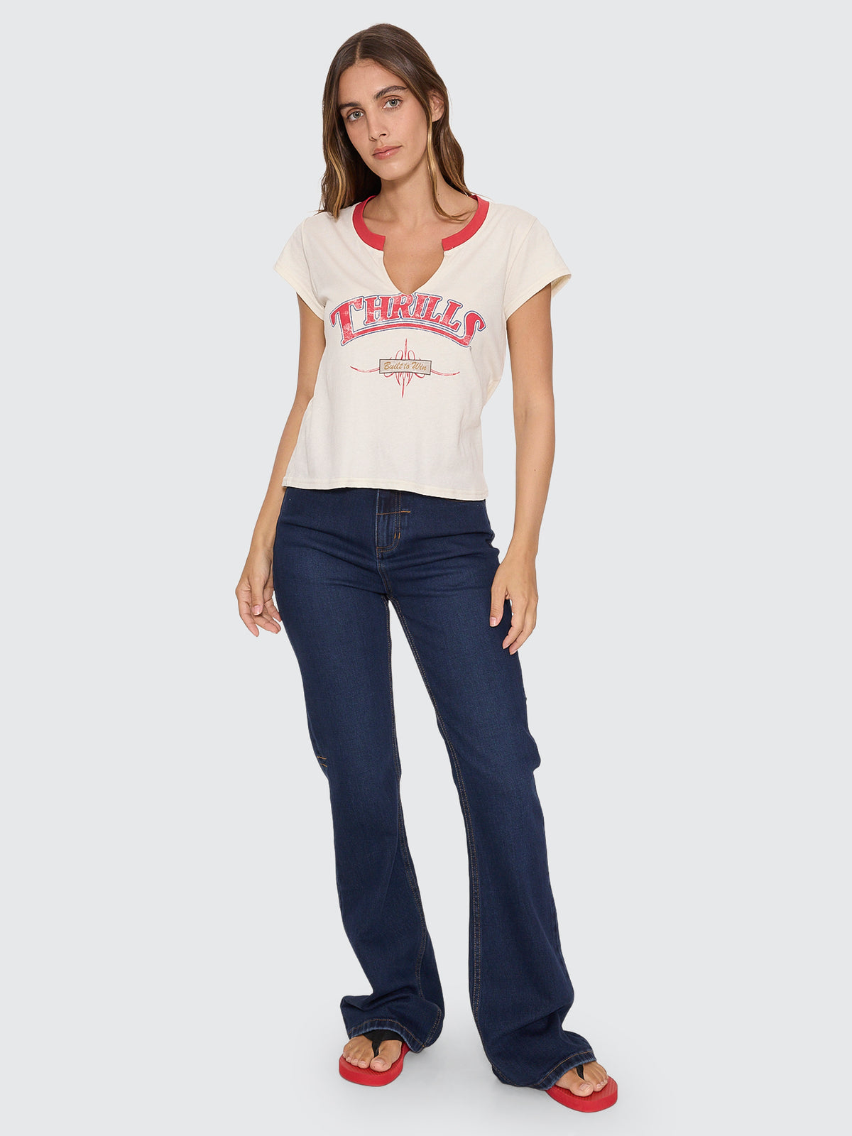 Thrills Co High Noon Slash Tee - Heritage White in Heritage White
