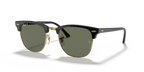 Ray-Ban® CLUBMASTER BLACK G-15 GREEN in Black & Gold
