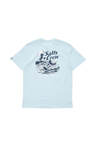 Salty Crew Surf Camp Premium Ss Tee in BLUE FOG