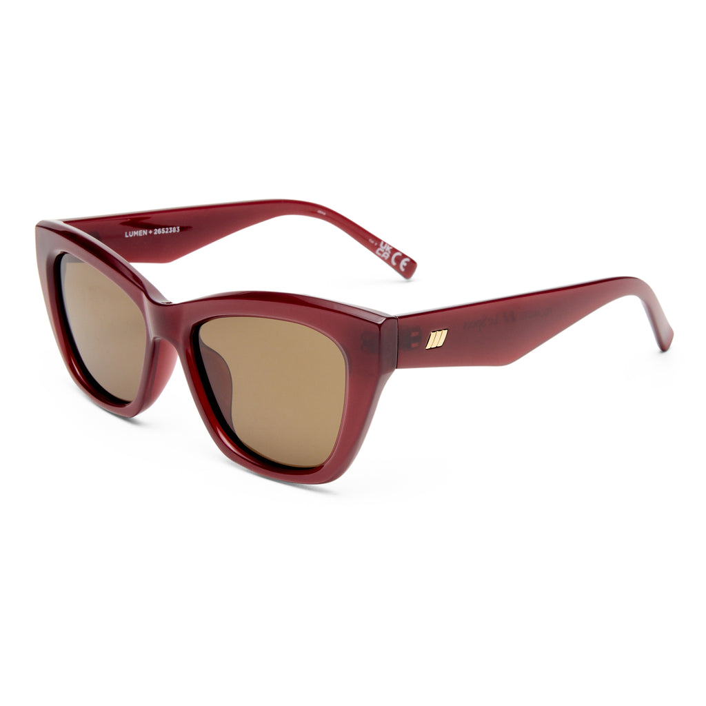 Le Specs LUMEN + CRANBERRY in BROWN MONO POLARIZED