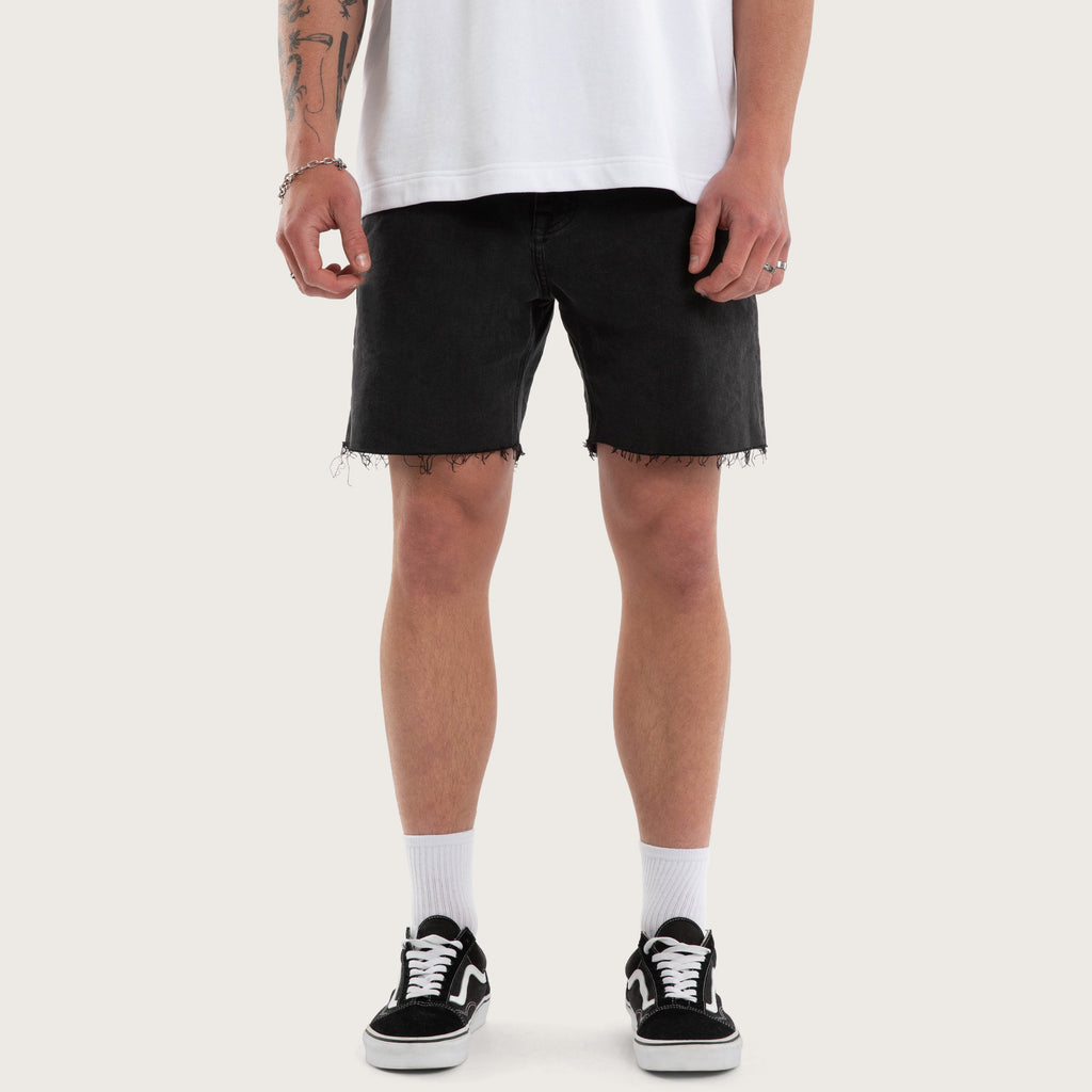 Kiss Chacey KS5 Slim Denim Short in Vintage Black