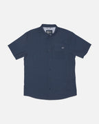 Salty Crew Flagship Uv Button Up in MID BLUE