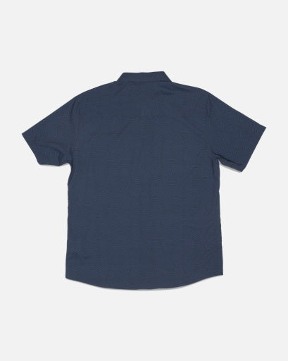 Salty Crew Flagship Uv Button Up in MID BLUE