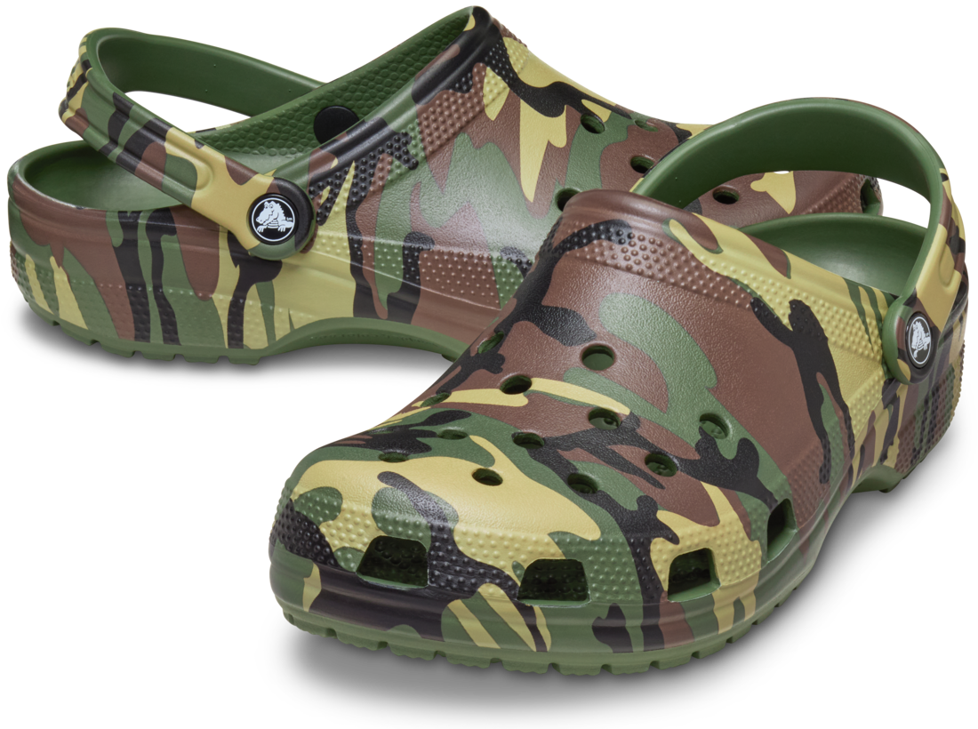 Crocs Classic Camouflage Clog Kids Army Green/Multi