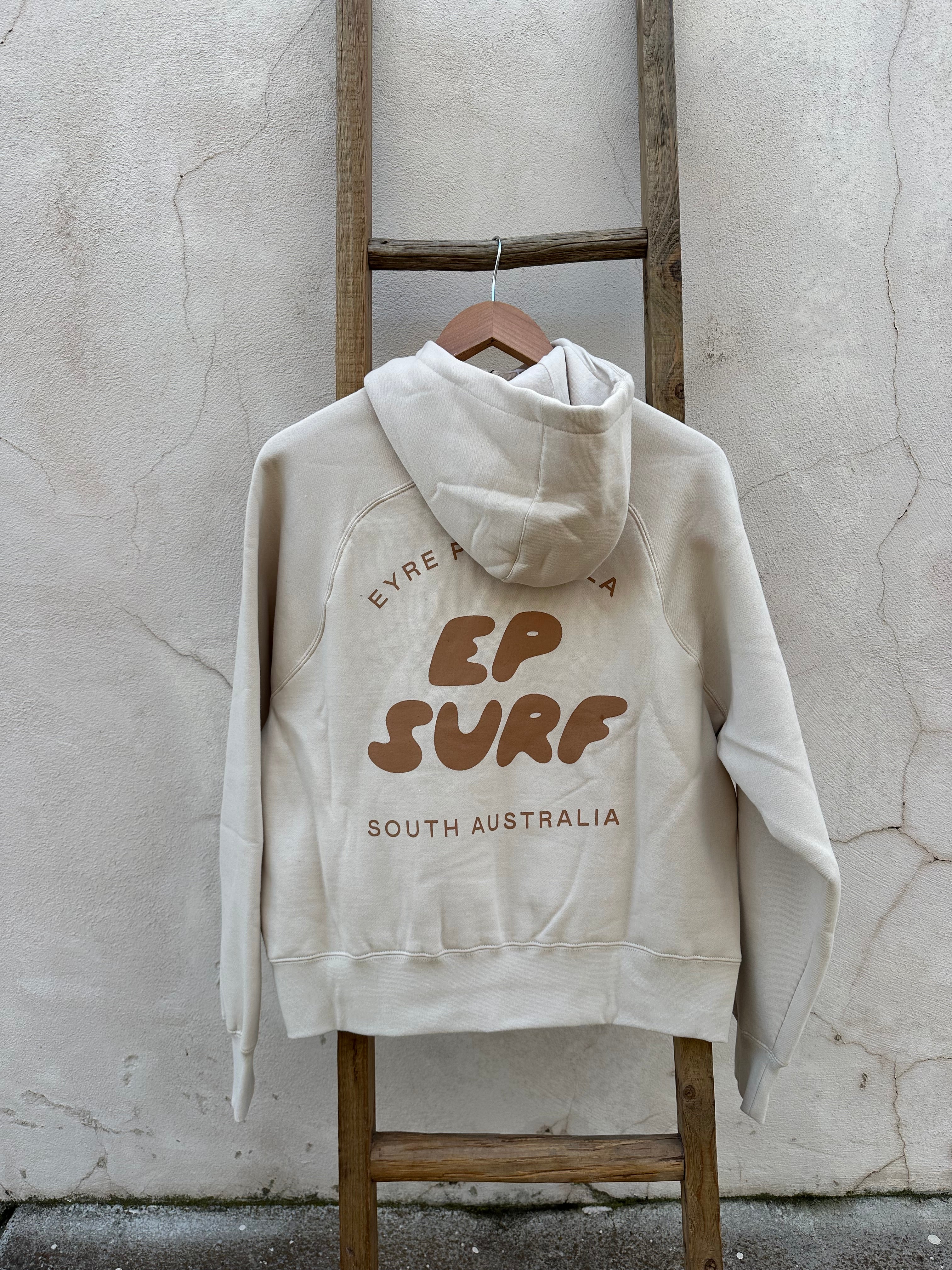 EP SURF Womens Bubble Quarter Zip Hoody - Natural