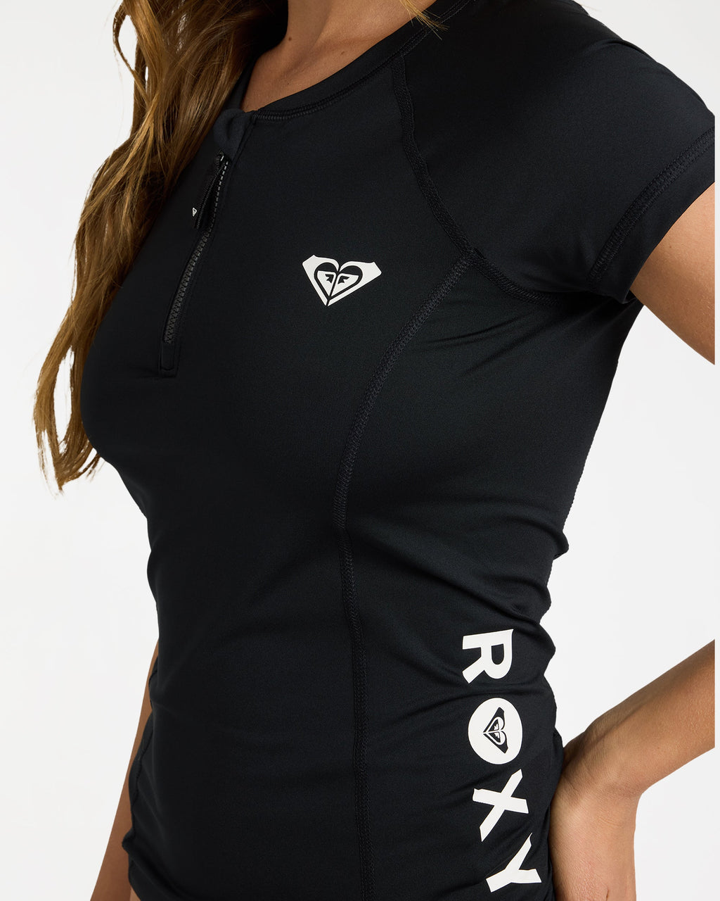 Roxy Womens Essentials Cs Rashguard in ANTHRACITE