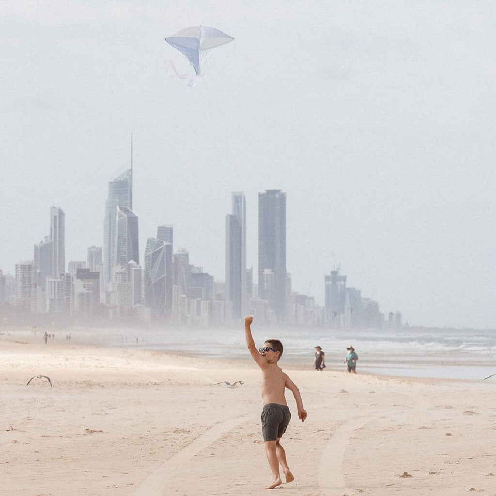 Coast Kids Traditional Kite - Kirra - Made from Recycled Plastic Bottle in Purple
