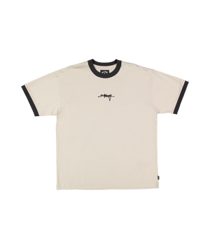 Billabong Script Ringer Ss in STONE