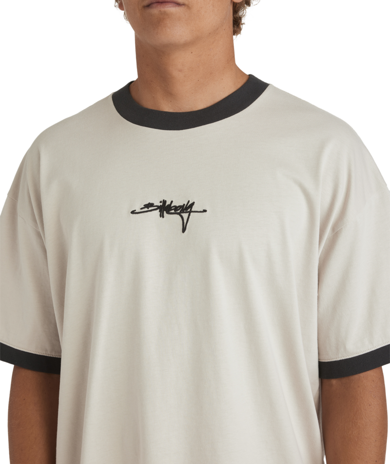 Billabong Script Ringer Ss in STONE