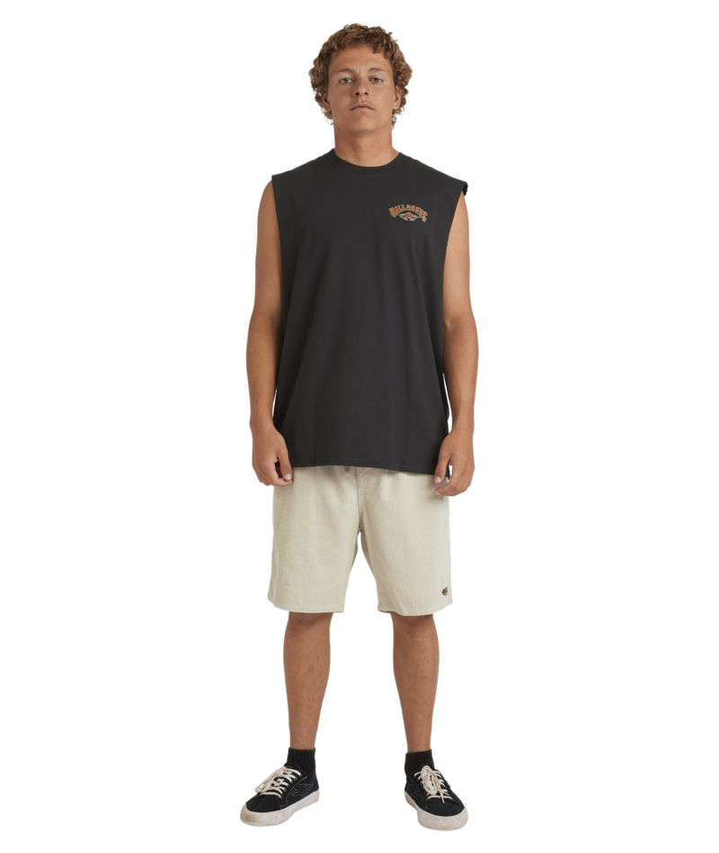 Billabong Heritage Arch Muscle in WASHED BLACK