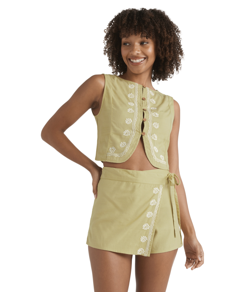 Billabong Your Crush Skort in LIGHT OLIVE