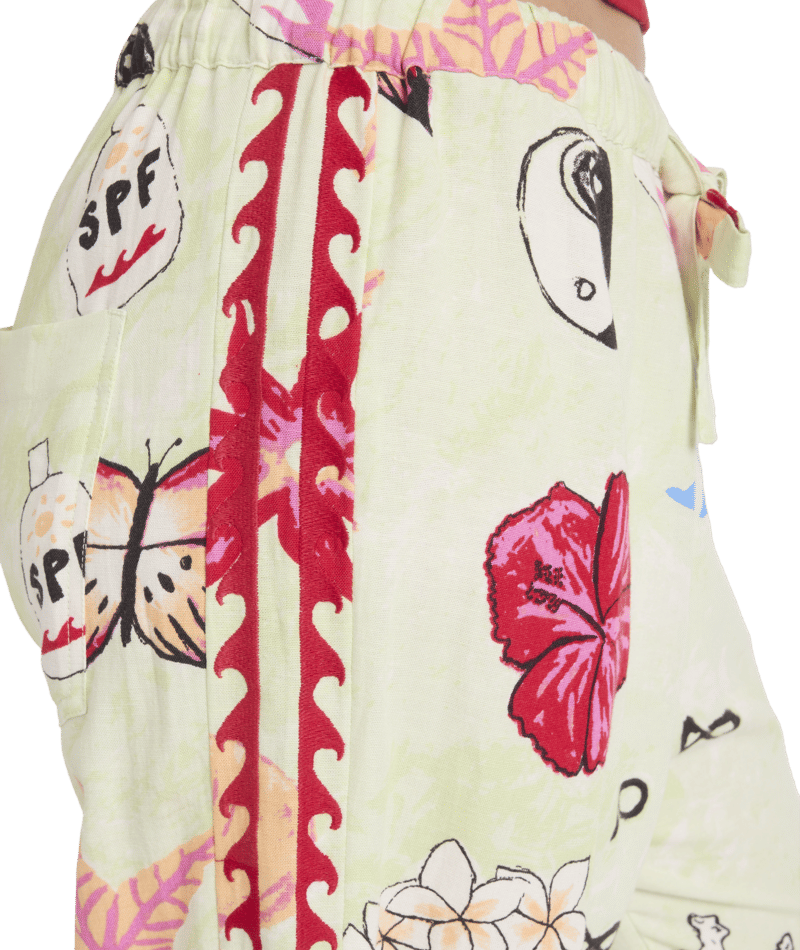 Billabong Lottie Hall Wvn Elst Pant in SUNNY LIME