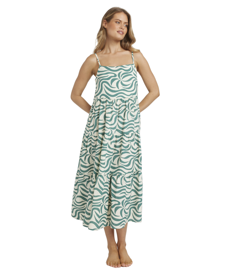 Billabong All The Waves Lost Love Dress in EVERGREEN