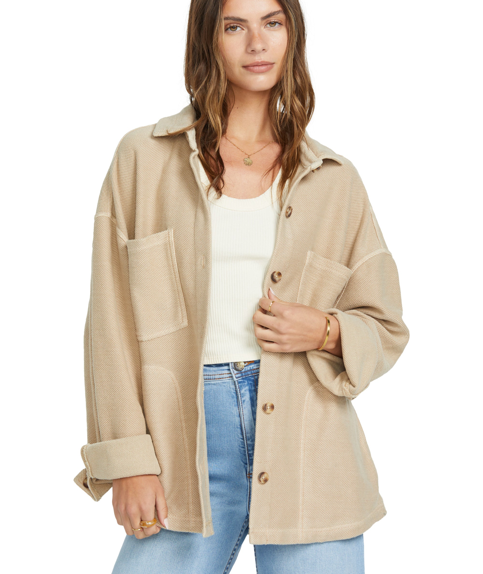 Billabong Everytime Shacket in KHAKI