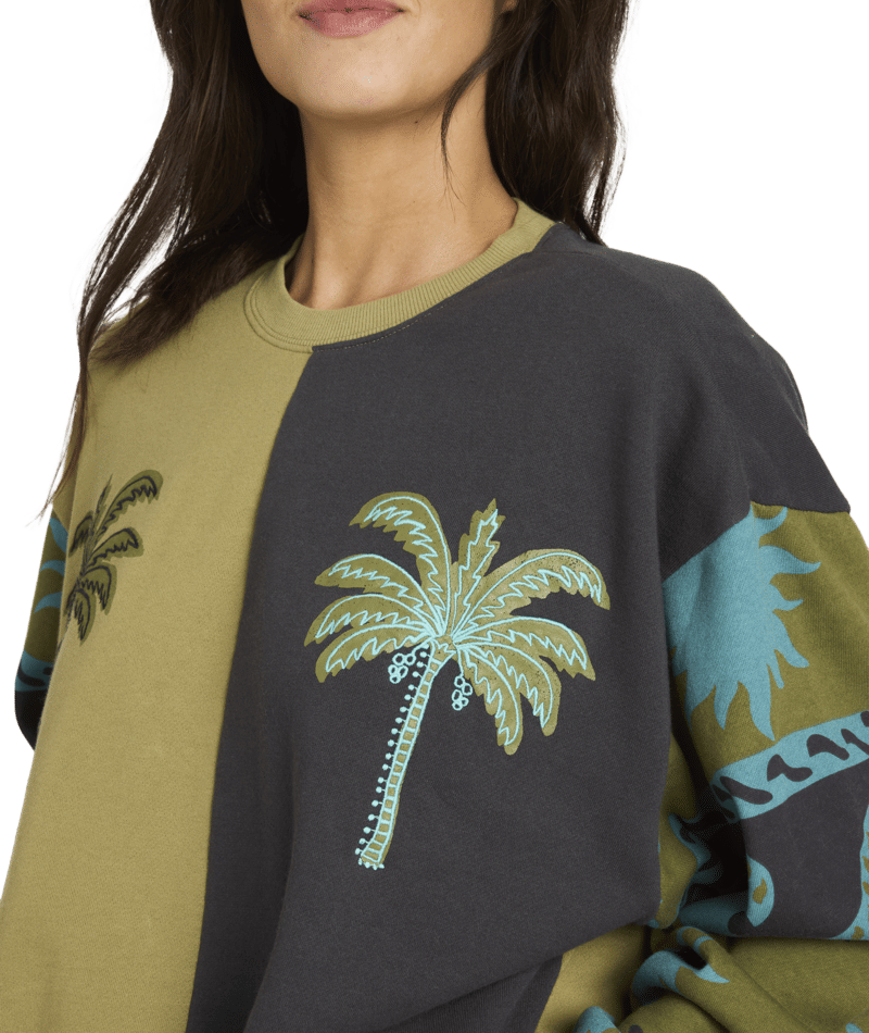 Billabong Split Palm Kendal Crew Flc in CEDAR